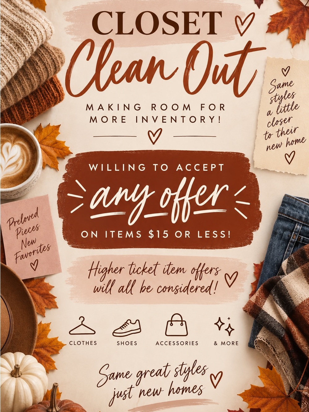 🍂 CLOSET CLEAN OUT! 🍂